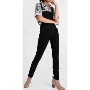 Madewell Womens Skinny Leg Overalls Size XS Black Denim Jumpsuit